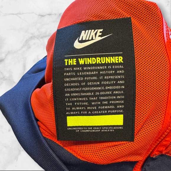 NWT Nike Windrunner Jacket Red Navy Full Zip Hooded Mens XL‎ DA0001-410 - Picture 6 of 10